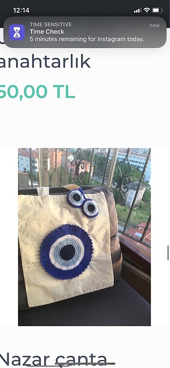 NAZAR BONCUKLU BEZ ÇANTA