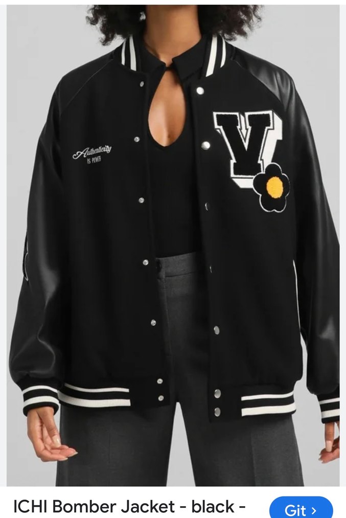 Düğmeli Siyah Deri Bomber Ceket - Görsel 2