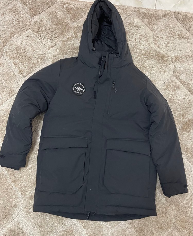 Defacto Su İtici Siyah Kapüşonlu Parka Mont - Görsel 4