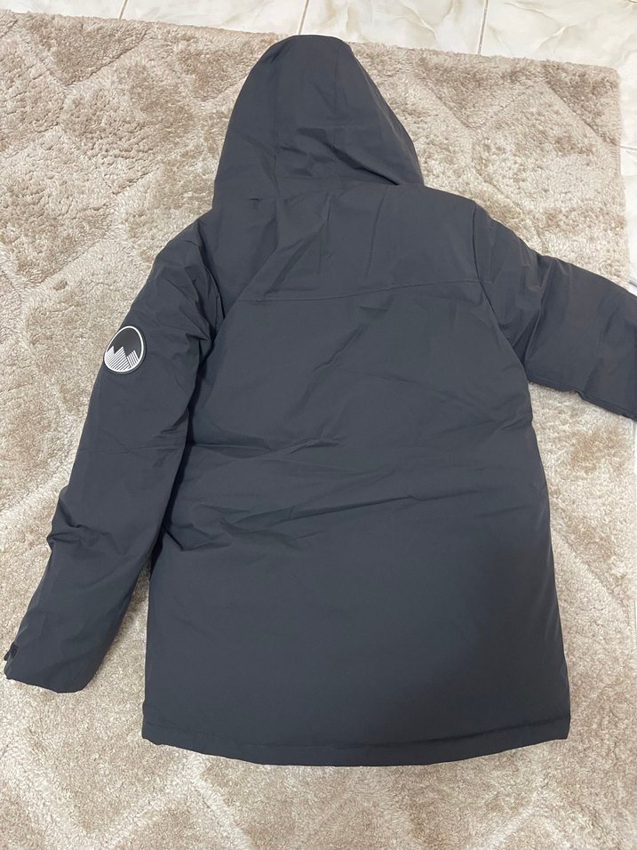 Defacto Su İtici Siyah Kapüşonlu Parka Mont - Görsel 5