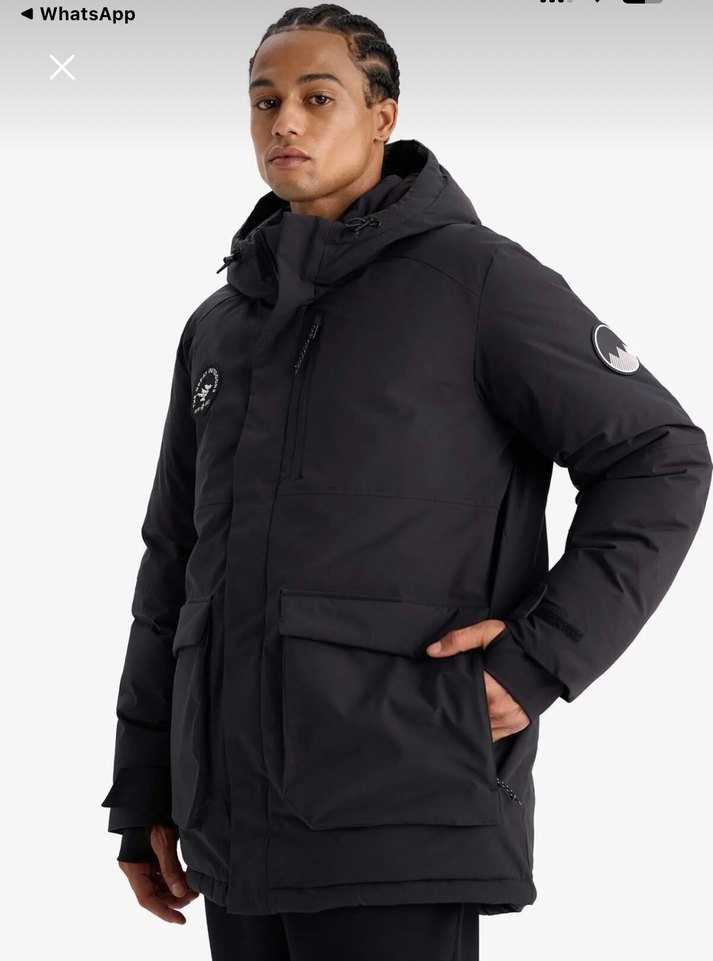 Defacto Su İtici Siyah Kapüşonlu Parka Mont - Görsel 2