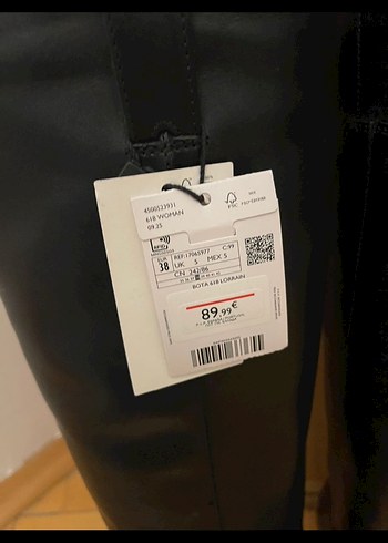 Kadın Siyah Deri Diz Boyu Çizme - Görsel 4