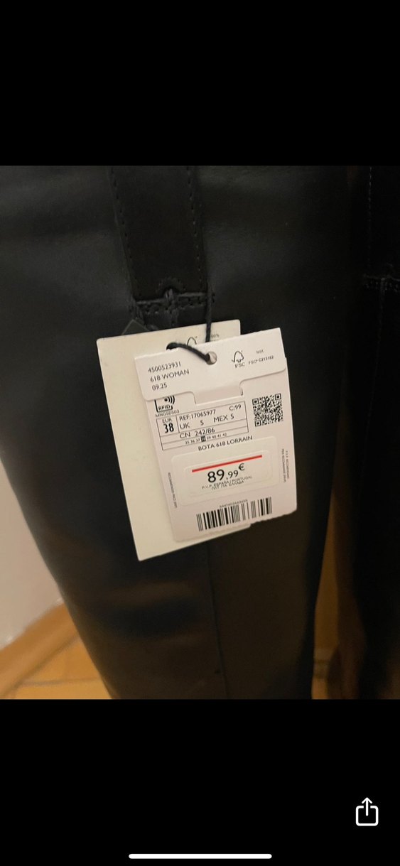 Kadın Siyah Deri Diz Boyu Çizme - Görsel 4