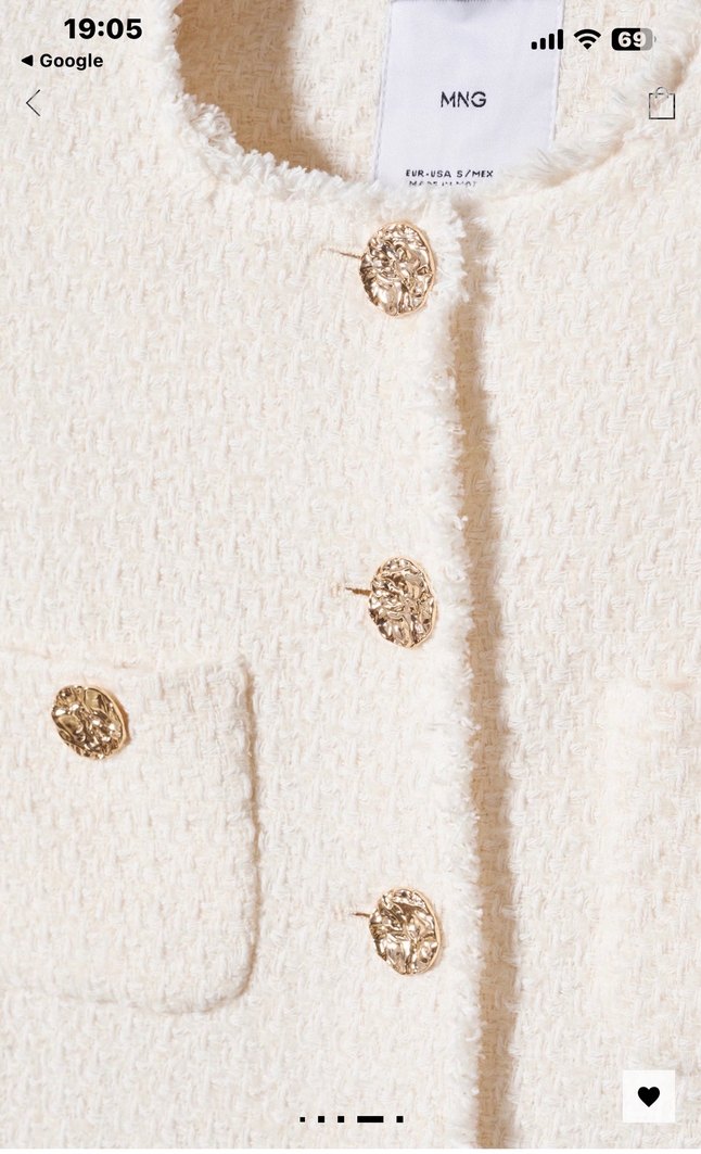 Düğmeli Beyaz Midi Kadın Ceket - Görsel 4