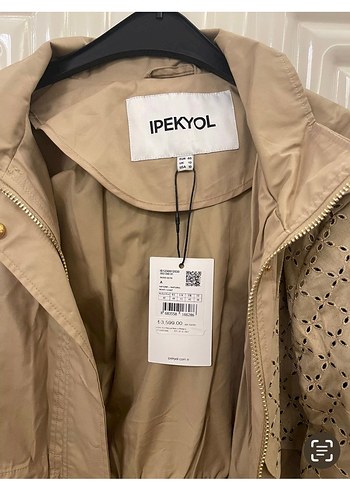 Bej Kemerli Kadın Süet Kısa Trençkot - Görsel 7