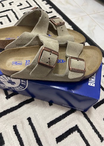 37 Beden kahverengi Renk Birkenstock Arizona Sfb VI Bej Süet Terlik