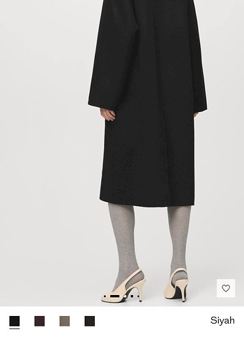 Siyah Çift Düğmeli Kaban - Görsel 2