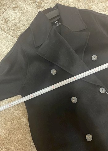 Siyah Çift Düğmeli Kaban - Görsel 5