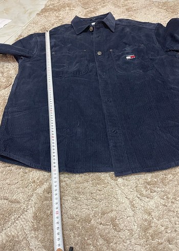 Tommy Hilfiger Erkek Lacivert Fitilli Kadife Gömlek Ceket - Görsel 6