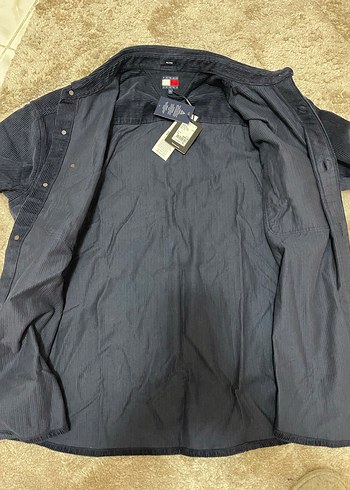 Tommy Hilfiger Erkek Lacivert Fitilli Kadife Gömlek Ceket - Görsel 9