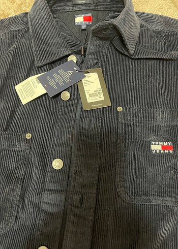 Tommy Hilfiger Erkek Lacivert Fitilli Kadife Gömlek Ceket - Görsel 8