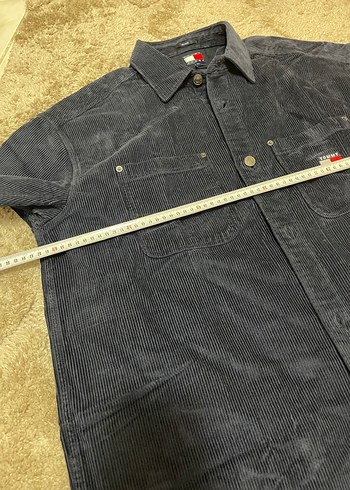 Tommy Hilfiger Erkek Lacivert Fitilli Kadife Gömlek Ceket - Görsel 5