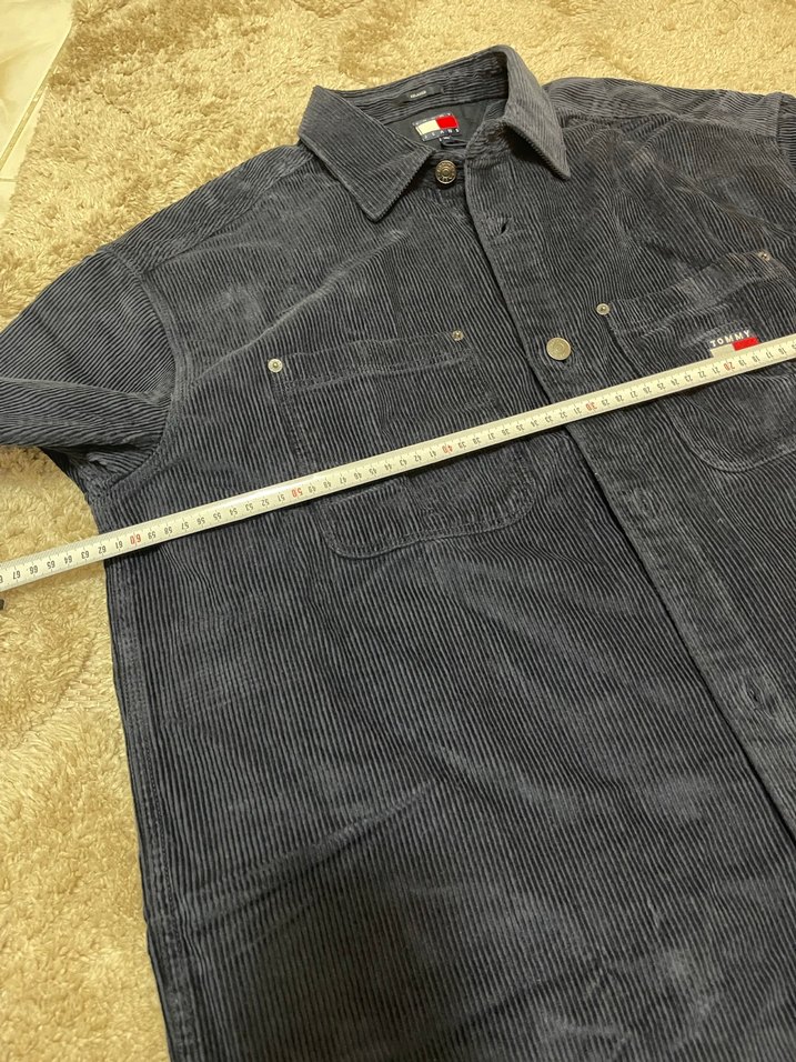 Tommy Hilfiger Erkek Lacivert Fitilli Kadife Gömlek Ceket - Görsel 5