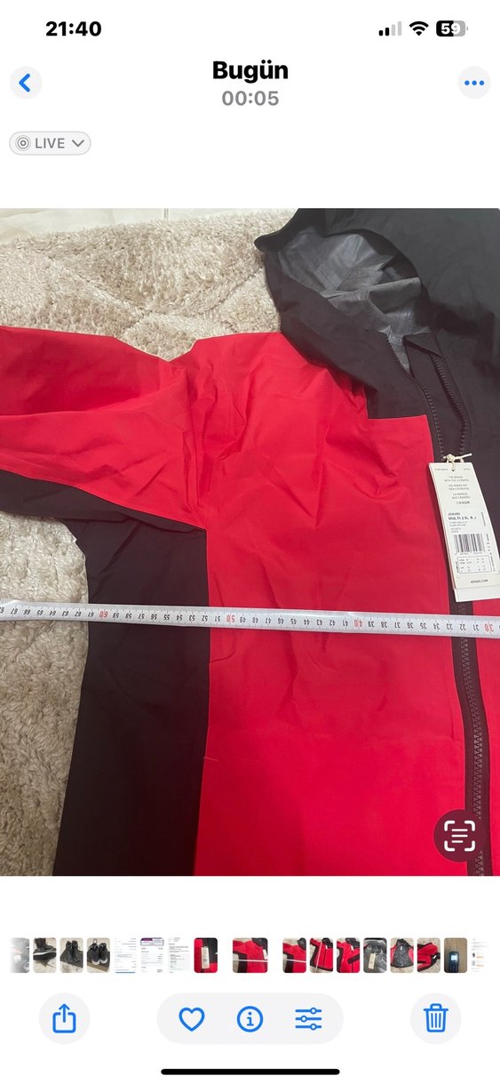 adidas Erkek Kırmızı Fermuarlı Ceket - Görsel 4