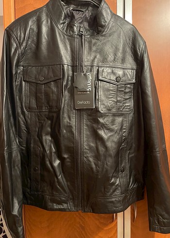 Siyah Deri Biker Ceket - Görsel 2