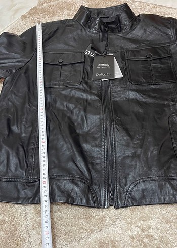 Siyah Deri Biker Ceket - Görsel 7