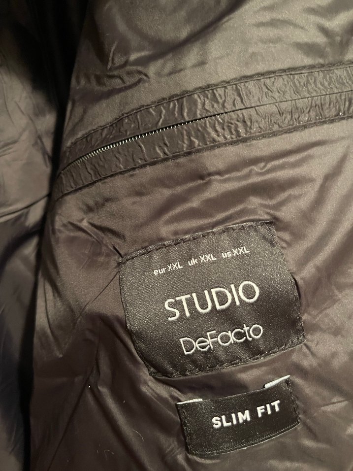 Siyah Deri Biker Ceket - Görsel 3