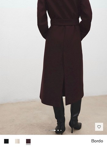 Bordo Uzun Kaban - Görsel 4