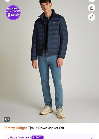 Tommy Hilfiger Erkek Lacivert İnce Şişme Mont - Görsel 2