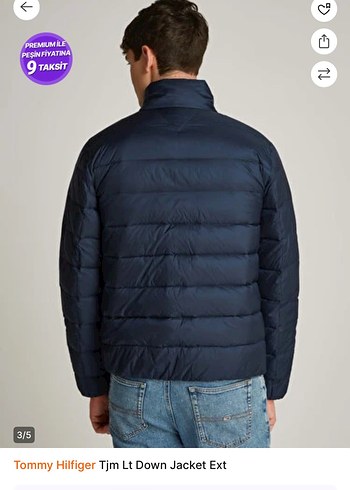 Tommy Hilfiger Erkek Lacivert İnce Şişme Mont - Görsel 4