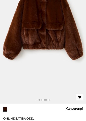 Kahverengi Suni Kürk Kadın Mont - Görsel 3