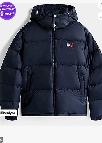 Tommy Jeans Lacivert Erkek Kapüşonlu Relaxed Mont - Görsel 4