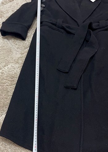 Siyah Kuşaklı Uzun Kaban - Görsel 6