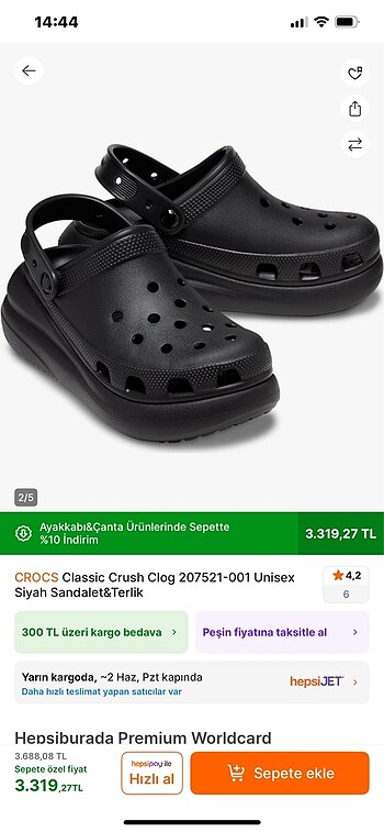 Crocs Yeni etiketli