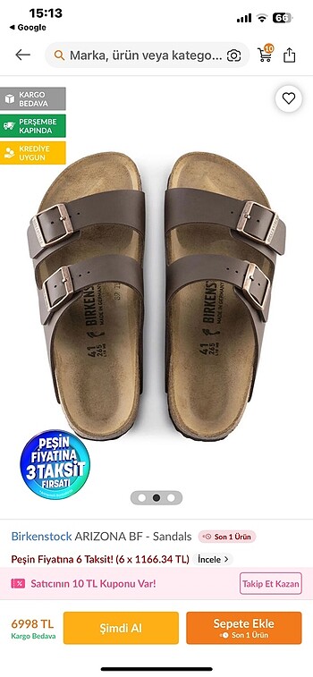 Birkenstock Yeni etiketli