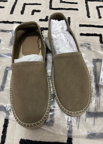 Bej Süet Dolgu Topuklu Kadın Espadril 43 numara - Görsel 6