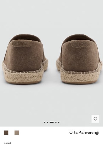 Bej Süet Dolgu Topuklu Kadın Espadril 43 numara - Görsel 3