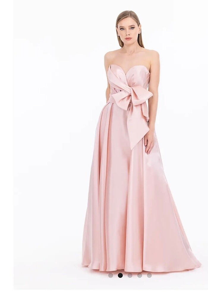 İlmio pudra straplez abiye - Görsel 2