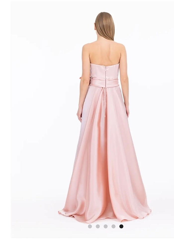 İlmio pudra straplez abiye - Görsel 5