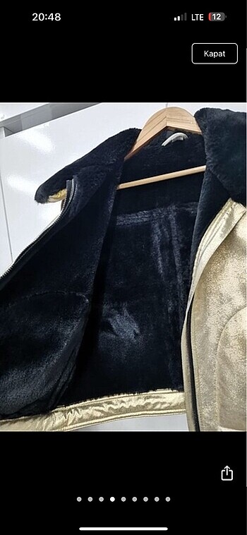 H&m mont biker gold altın rengi - Görsel 4