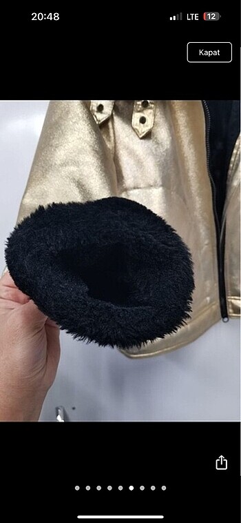 H&m mont biker gold altın rengi - Görsel 6