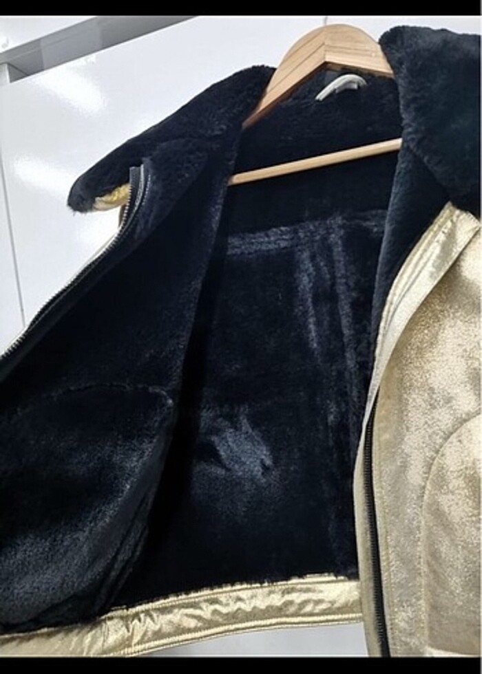 H&m mont biker gold altın rengi - Görsel 4