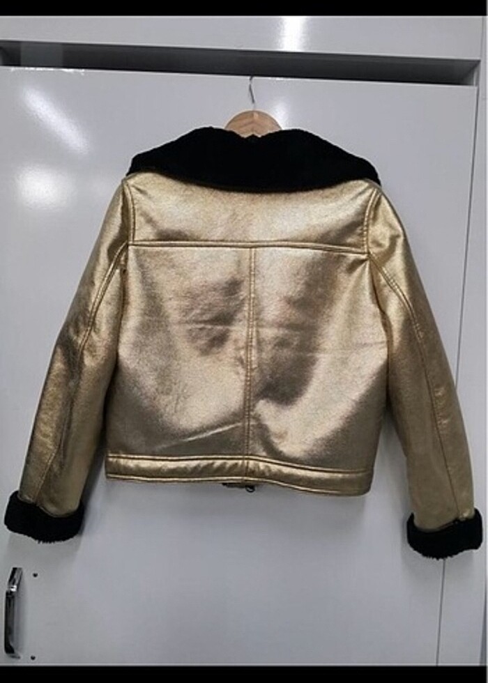 H&m mont biker gold altın rengi - Görsel 5