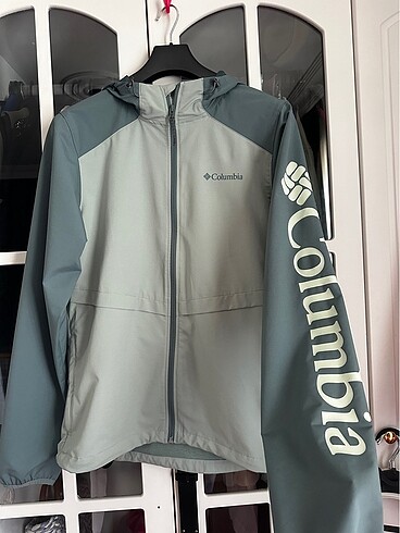 columbia unisex yesil gri yağmurluk ceket - Görsel 6