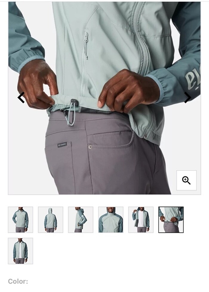 columbia unisex yesil gri yağmurluk ceket - Görsel 2