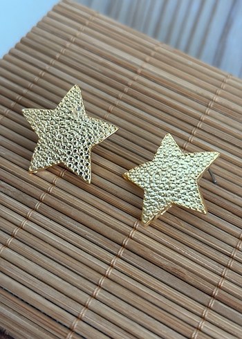 Accessorize Altın Renkli Yıldız Küpeler