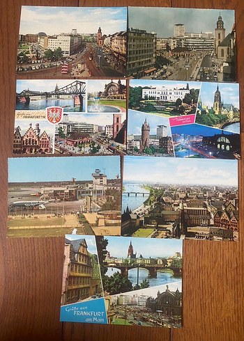 7 adet vintage kartpostal