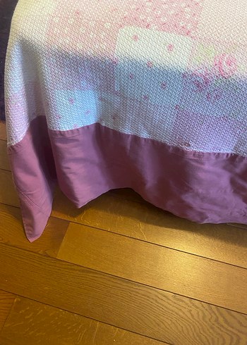 Nakışlı Pembe Pastel Yatak Örtüsü - Görsel 2