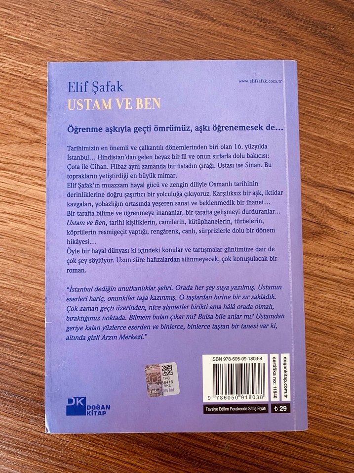 Elif Şafak - Ustam ve Ben Romanı - Görsel 2