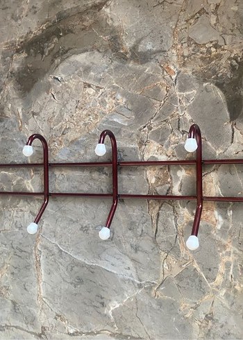 Bordo ve Gri Metal Duvar Askısı
