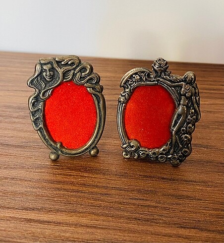 Vintage 925 ayar ikili gümüş çerçeve