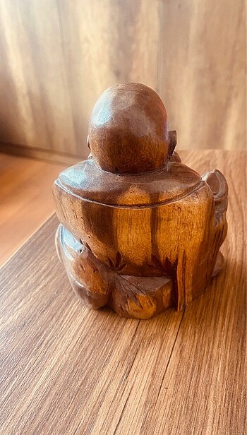 Beden İthal el oyması ahşap buda obje
