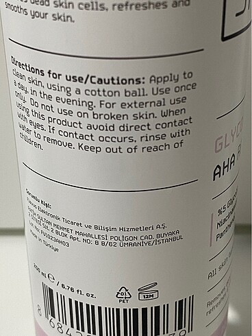 Beden Skın401 Glikolik asit tonik 200 ml
