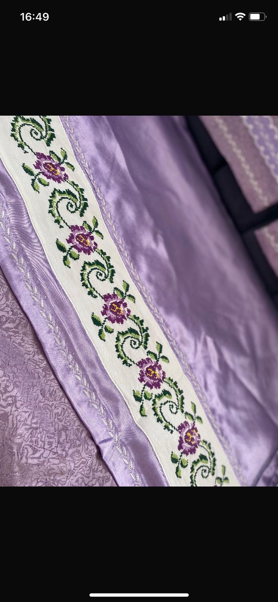 Lila Nakışlı Yastık Kılıfı nevresim takimi - Görsel 2