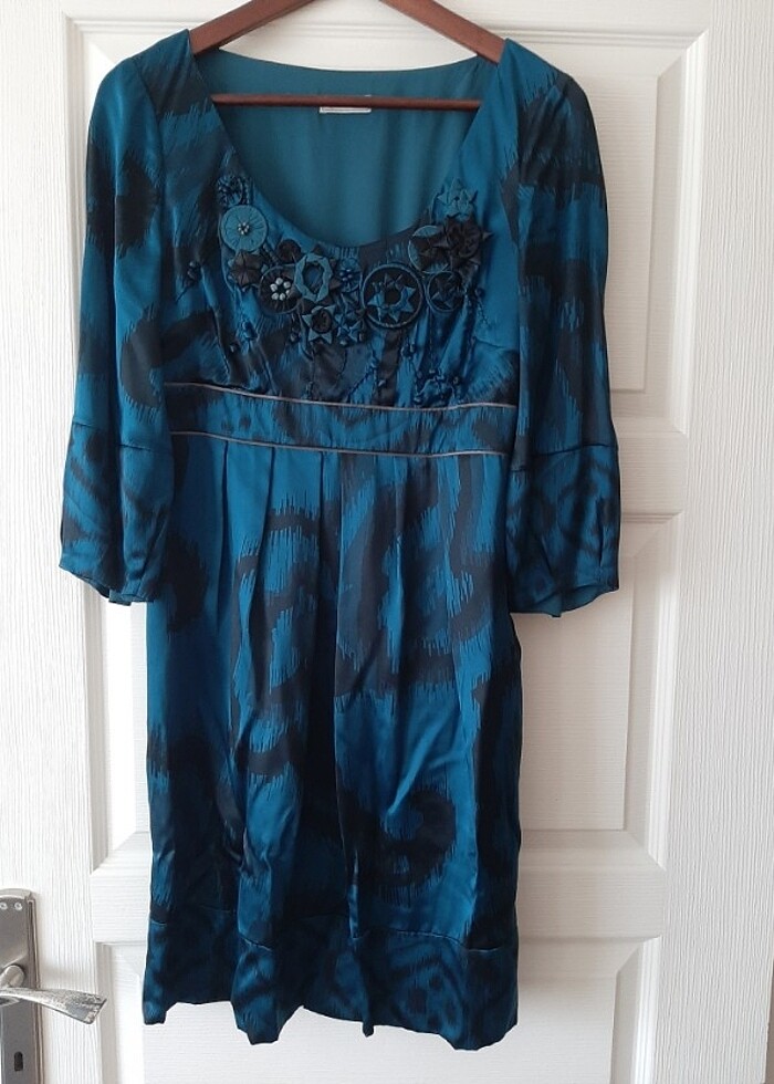 Vakko İpek elbise - Görsel 4