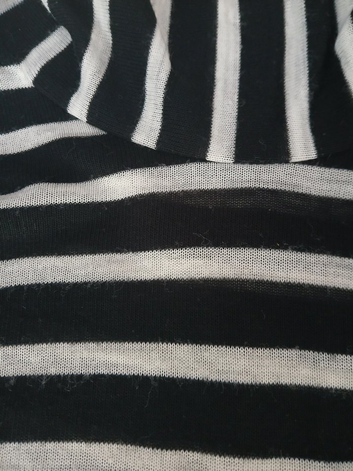 Çizgili Siyah Uzun Kollu Balıkçı Yaka triko - Görsel 2